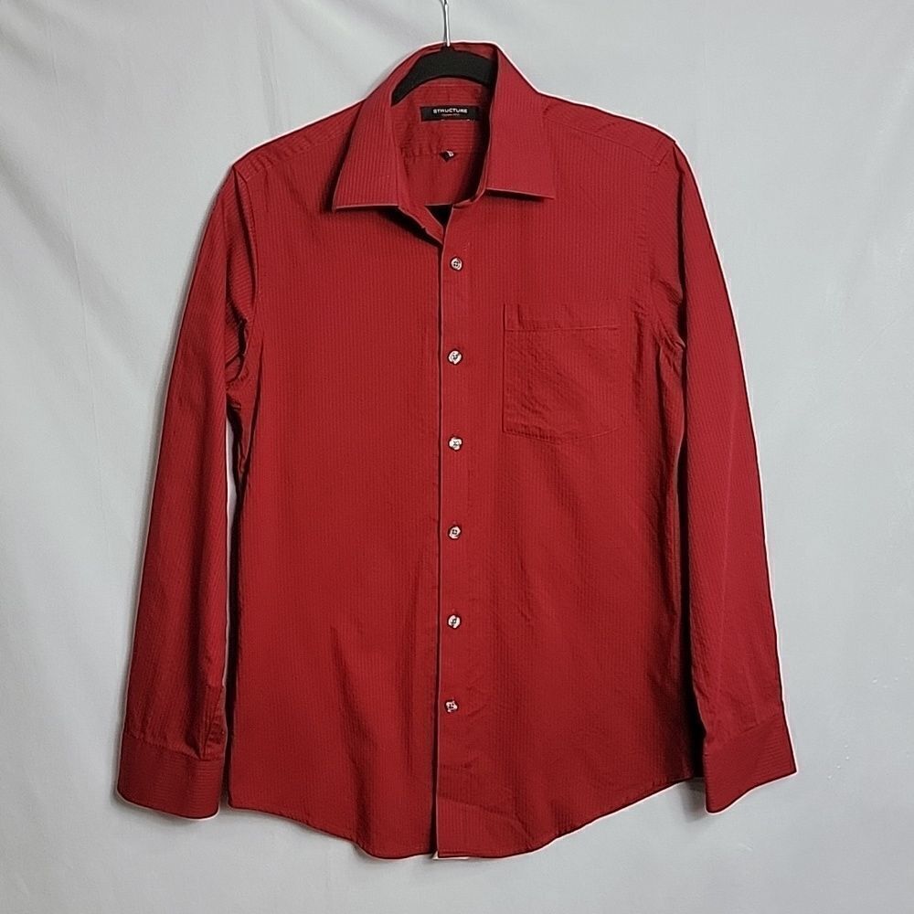 🖤5/$20🖤 STRUCTURE.. red, slim fit, button down shirt..